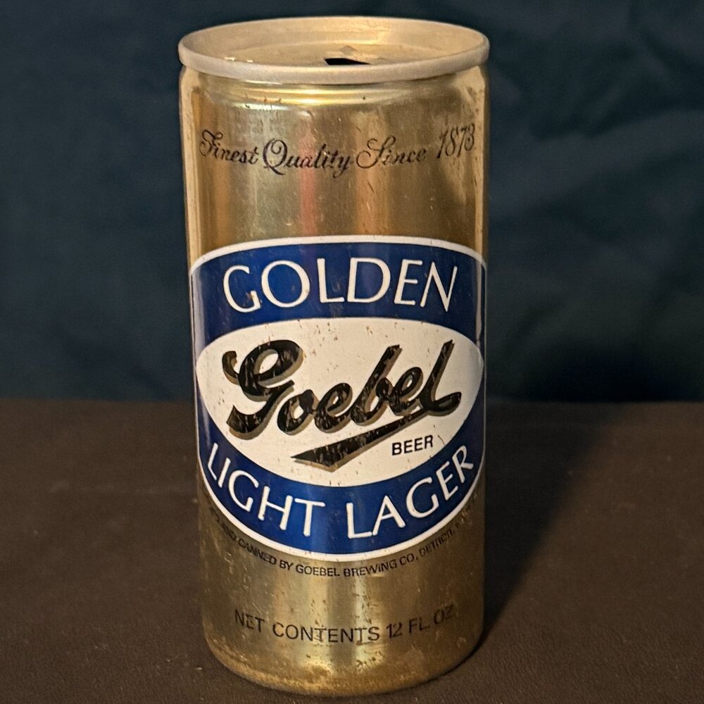 Goebel Golden Light Lager vintage beer can